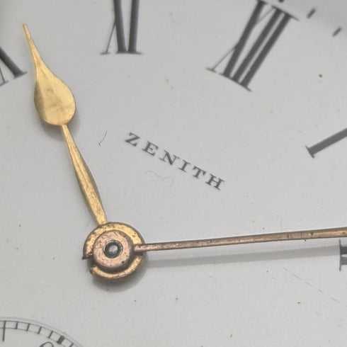 1915 年左右古董真力時懷錶銀面雕刻獵人 做工良好